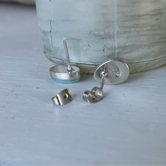 Laramar and Sterling Silver Teardrop Stud Earrings - Picture 6 of 8